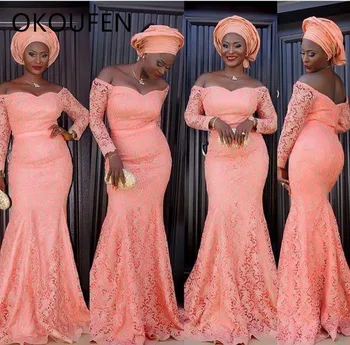 Mermaid Lace Evening Dresses Dubai vestidos de fiesta de noche Saudi Arabic Formal Prom Gowns Black African Girl robe de soiree
Mermaid Lace Evening Dresses Dubai vestidos de fiesta de noche Saudi Arabic Formal Prom Gowns Black African Girl robe de soiree