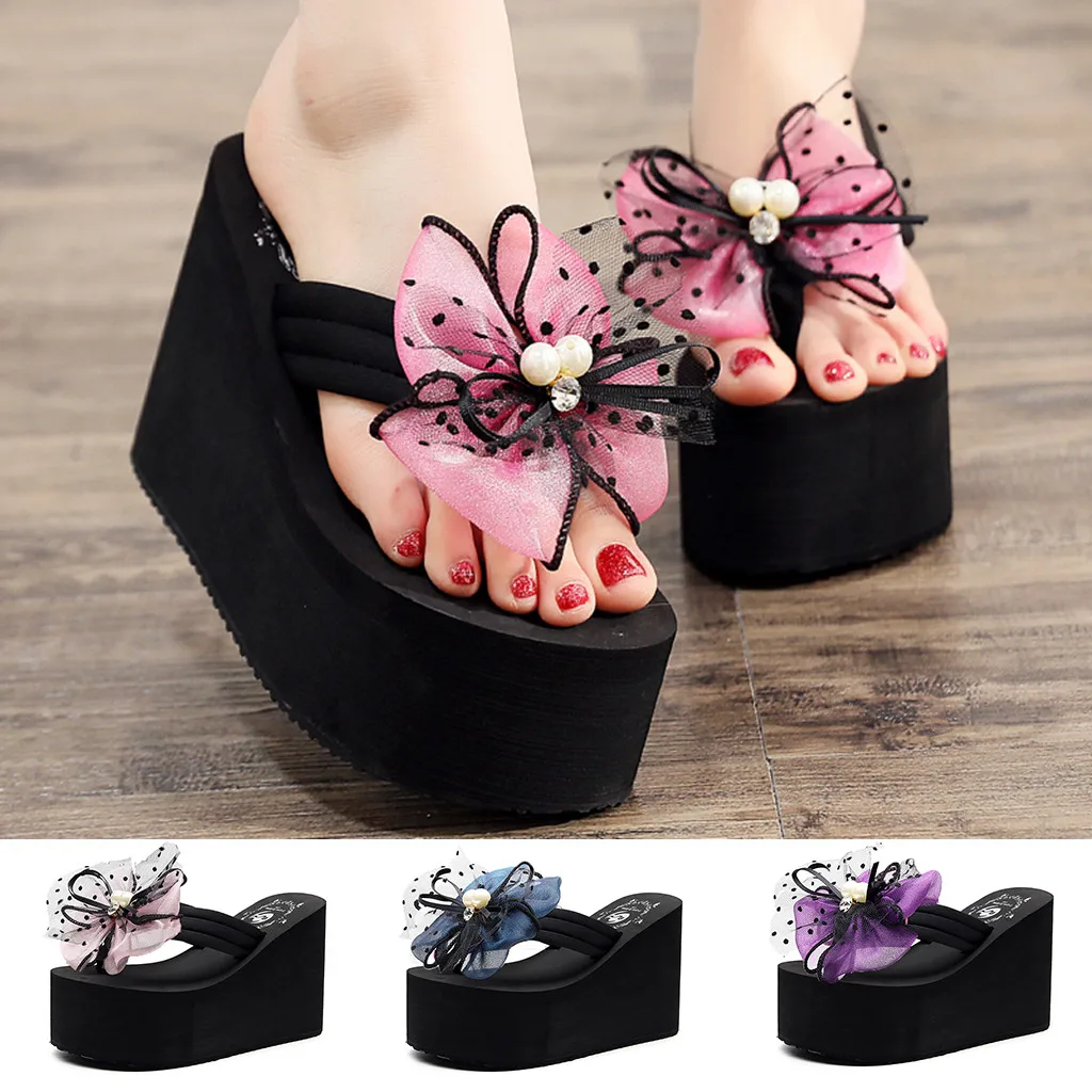 CHAMSGEND Women's Three Diamonds Bow 11cm Women's Solid Color Bow Flowers Pearl Wedges Flip Beach Sandals Sandals Slippers
CHAMSGEND Women's Three Diamonds Bow 11cm Women's Solid Color Bow Flowers Pearl Wedges Flip Beach Sandals Sandals Slippers