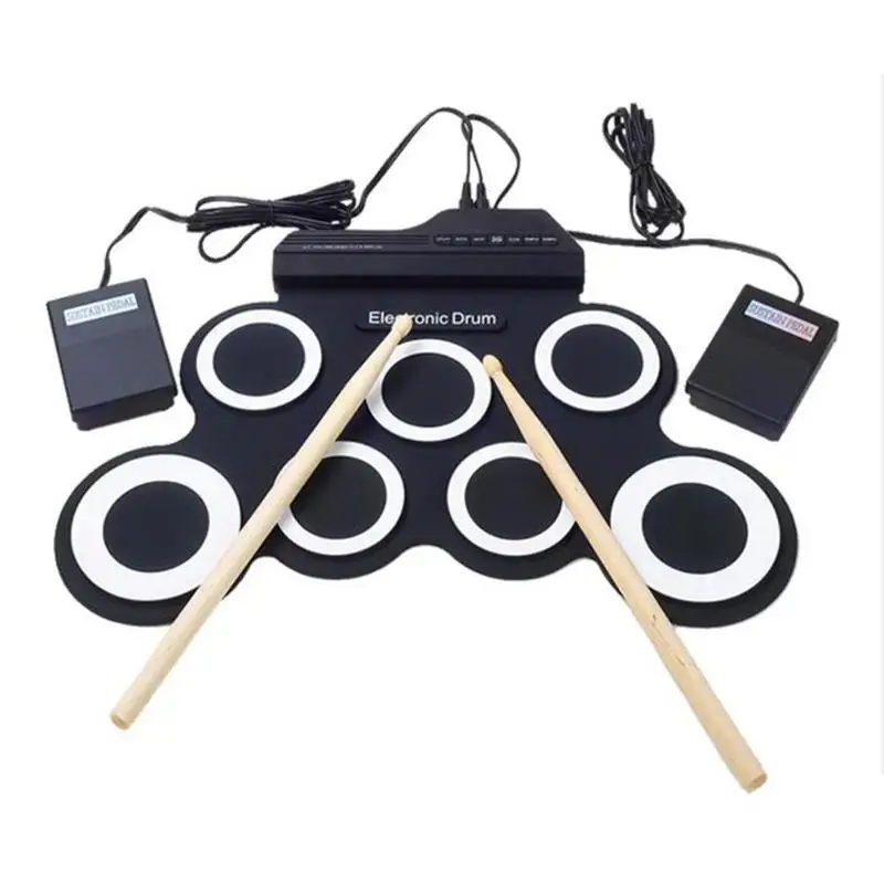 Portable Electric Roll-up Drum with Drumsticks Manual Kids Simulation Drum Set Children Music Training Musical Instrument Toys
Portable Electric Roll-up Drum with Drumsticks Manual Kids Simulation Drum Set Children Music Training Musical Instrument Toys