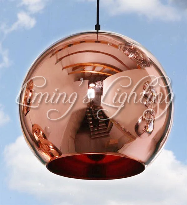 2017 лампа E27 светодиодная медная затененная зеркальная Люстра Потолочный