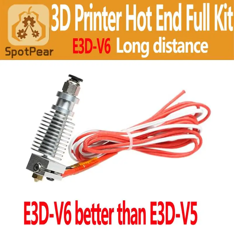 

E3D-V6 Long distance Hot End Full Kit Bowden/RepRap 3d printer extruder parts accessories e3d v6 print head nozzle 02-0.5mm