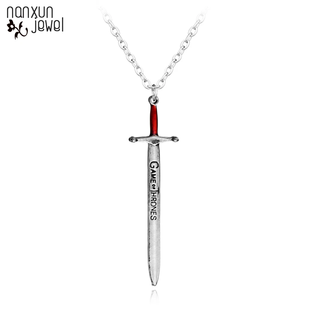 Hot Movie Game Of Thrones Necklaces Silver Charm Sword Pendant Kolye Jewelery Alloy Chain Choker Necklace Women Men Jewelry Gift
Hot Movie Game Of Thrones Necklaces Silver Charm Sword Pendant Kolye Jewelery Alloy Chain Choker Necklace Women Men Jewelry Gift