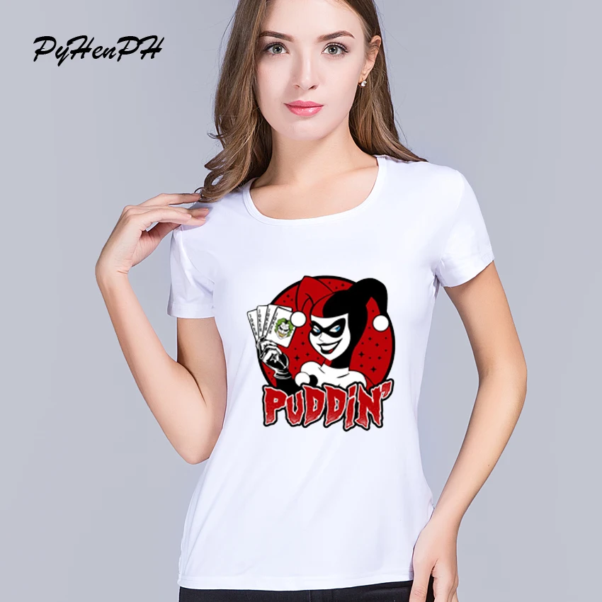 PyHen Hot sale t shirt women Suicide Squad Design Tops Casual T-shirts Poker Harley Quinn Women Tshirt Tee Shirt Femme
PyHen Hot sale t shirt women Suicide Squad Design Tops Casual T-shirts Poker Harley Quinn Women Tshirt Tee Shirt Femme