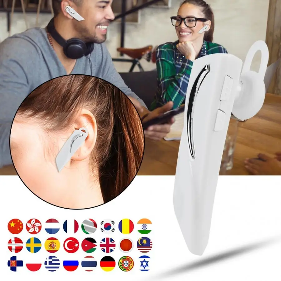 New Bluetooth Wireless Translation Earphone Portable Real-time Simultaneous Translator with A2DP HFP Earphones for 28 Languages
New Bluetooth Wireless Translation Earphone Portable Real-time Simultaneous Translator with A2DP HFP Earphones for 28 Languages