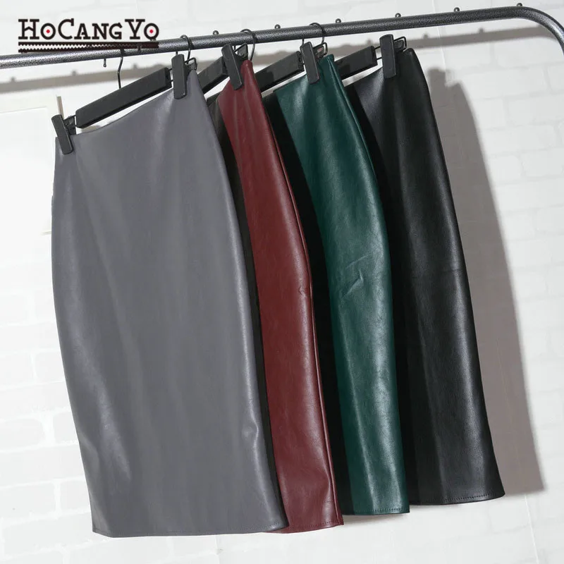 NEW Women Pencil Skirts High Waist Solid Knee-length Fleece Leather Skirt Women Split Bodycon Faux PU Leather Skirts Empire
NEW Women Pencil Skirts High Waist Solid Knee-length Fleece Leather Skirt Women Split Bodycon Faux PU Leather Skirts Empire