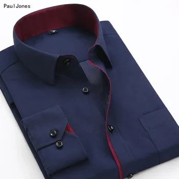 PaulJones 2017 New Long Sleeve Patchwork Men Dress Shirts 4XL Slim fit Men Blouse Business Male Cheap Clothing China Top Quality
PaulJones 2017 New Long Sleeve Patchwork Men Dress Shirts 4XL Slim fit Men Blouse Business Male Cheap Clothing China Top Quality
