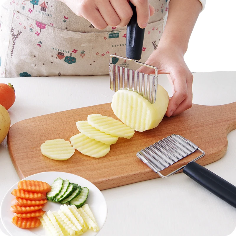 Stainless Steel Hangable Potato French Fry Carrot Wave Slicer Cutter Vegetable Fruit Wave Knife Kitchen Tools Gadgets 17*8cm
Stainless Steel Hangable Potato French Fry Carrot Wave Slicer Cutter Vegetable Fruit Wave Knife Kitchen Tools Gadgets 17*8cm
