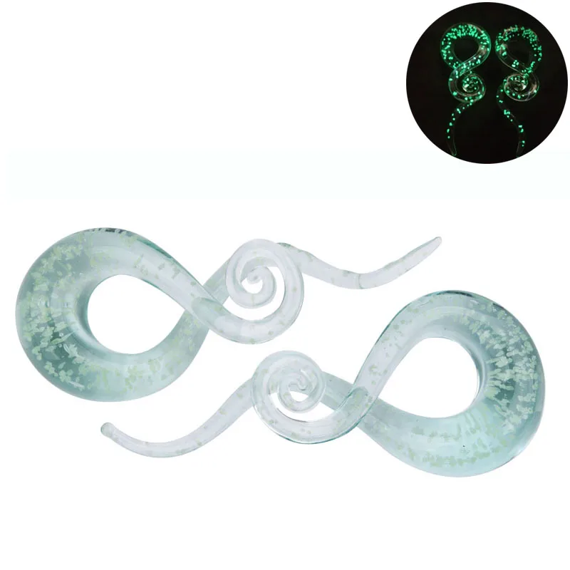 2pcs Glass Ear Spiral Taper Gauge Ear Plug and Tunnels Green Glass in Dark Ear Stretching Expander Piercing Body JewelryPiercing
2pcs Glass Ear Spiral Taper Gauge Ear Plug and Tunnels Green Glass in Dark Ear Stretching Expander Piercing Body JewelryPiercing