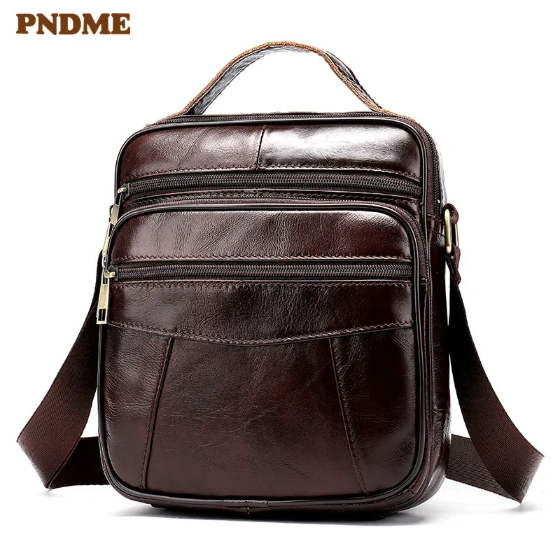 PNDME vintage first layer cowhide Men's shoulder bag business casual outdoor party genuine leather crossbody bags handbag
PNDME vintage first layer cowhide Men's shoulder bag business casual outdoor party genuine leather crossbody bags handbag
