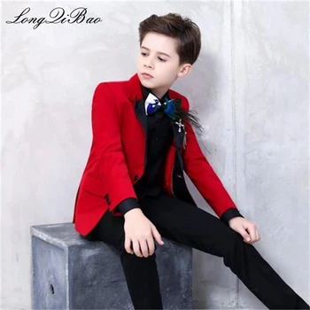 Boutique show for the catwalk fashionable red suit for boys beautiful with floral pattern for toddlers Boys Show / performance f
Boutique show for the catwalk fashionable red suit for boys beautiful with floral pattern for toddlers Boys Show / performance f