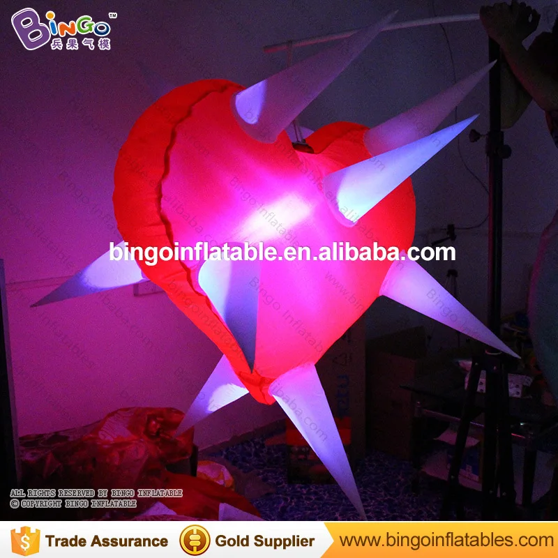 Hanging decoration inflatable heart balloon / 1.8M inflatable led lighting heart with thorns with built in blower for party
Hanging decoration inflatable heart balloon / 1.8M inflatable led lighting heart with thorns with built in blower for party