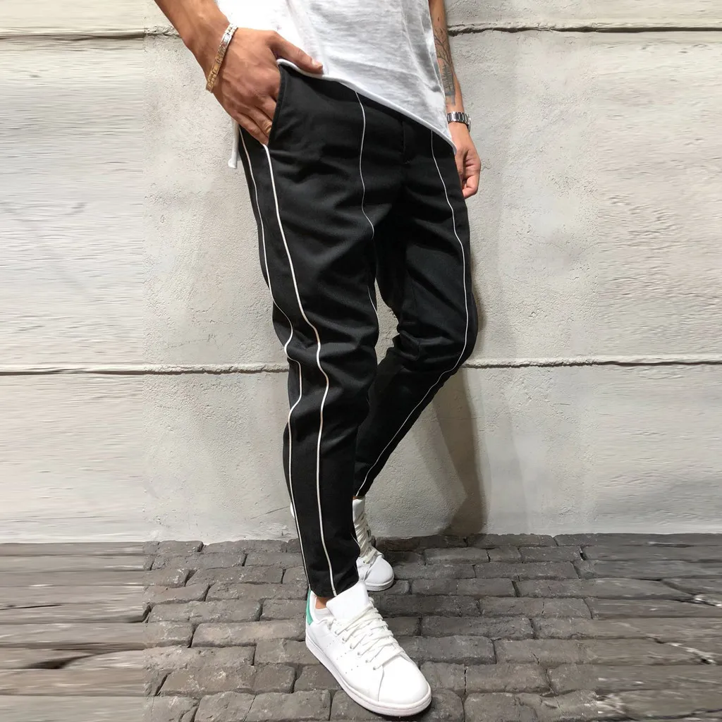 Feitong Fitness Pants Men Splicing Sriped Overalls Casual Pockets Sport Workout Casual Trouser Joggers Men Pants
Feitong Fitness Pants Men Splicing Sriped Overalls Casual Pockets Sport Workout Casual Trouser Joggers Men Pants