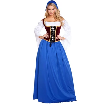 German Oktoberfest Beer Maid Peasant Dress Costume German Wench Dirndl Costume Halloween Carnival Party Cosplay Fancy Long Dress
German Oktoberfest Beer Maid Peasant Dress Costume German Wench Dirndl Costume Halloween Carnival Party Cosplay Fancy Long Dress