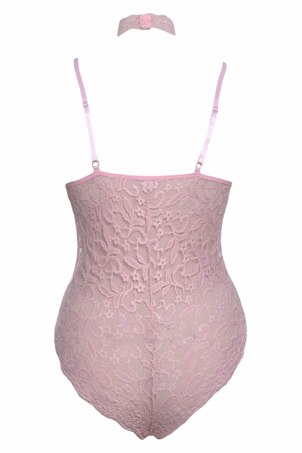 Pink-Sheer-Lace-Choker-Neck-Teddy-Lingerie-LC32139-10-3