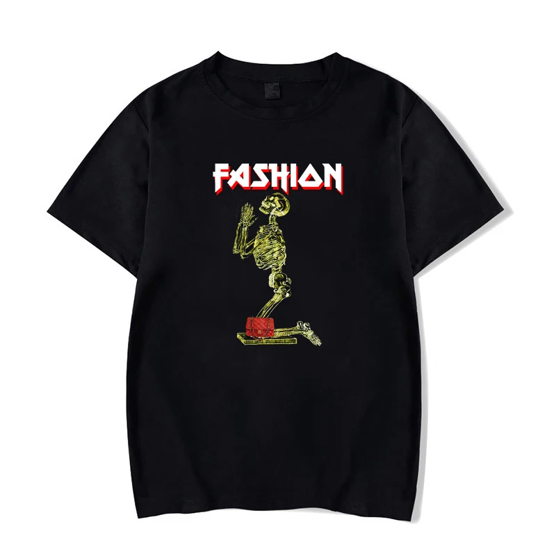 Funny T Shirt Men Fashion Skelet Vogue Classic T-shirt Women Summer Cotton O-Neck Black Casual Tops Harajuku Clothing
Funny T Shirt Men Fashion Skelet Vogue Classic T-shirt Women Summer Cotton O-Neck Black Casual Tops Harajuku Clothing