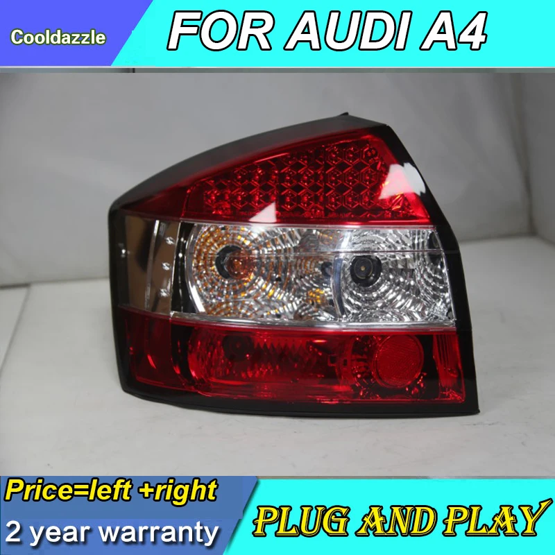 For AUDI A4 B6 Taillights Back Lamp Rear Lights Red White With Runing Parking Turning Signal Reverse Lights
For AUDI A4 B6 Taillights Back Lamp Rear Lights Red White With Runing Parking Turning Signal Reverse Lights