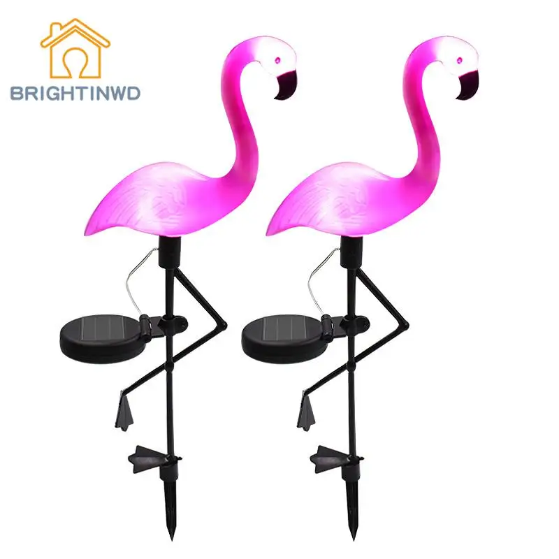 LED Solar Light For Garden Decoration Flamingo Lamp Outdoor Waterproof Lawn Yard Lights Solar Powered Ground Lighting IP65