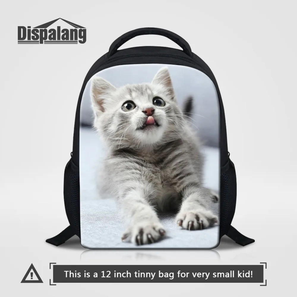 

Cat Animal Printing Kids Kindergarten School Bag 12 Inch Small Bookbag Children Mini Schoolbag Girls Boys Custom Sport Backpack