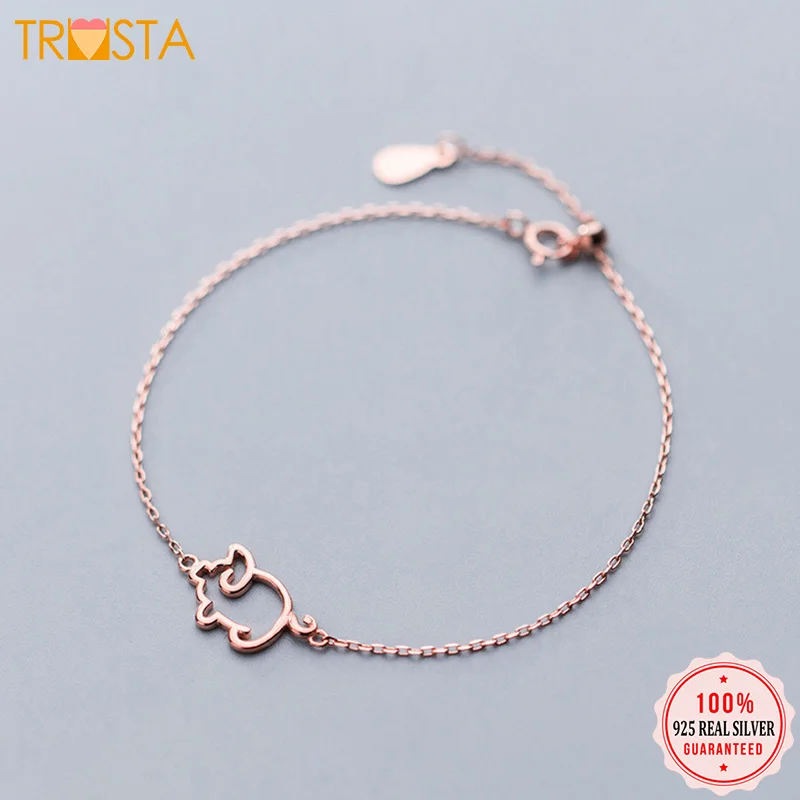 Trustdavis 100% 925 Solid Real Sterling Silver Rose Hollow Cute Animal Pig 925 Bracelet For Women Wife Gift Girls Lady ED193
Trustdavis 100% 925 Solid Real Sterling Silver Rose Hollow Cute Animal Pig 925 Bracelet For Women Wife Gift Girls Lady ED193
