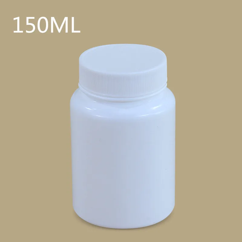 100PCS/set Wholesale HDPE plastic medicine storage bottles 150ML pill capsule Solid packaging container with screw cap
100PCS/set Wholesale HDPE plastic medicine storage bottles 150ML pill capsule Solid packaging container with screw cap