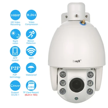 EasyN IP Camera WI-FI Outdoor 1080P PTZ 2.8-12mm With 16GB Card Security Camera WIFI Motion Sensor Night Vision Outdoor Camera
EasyN IP Camera WI-FI Outdoor 1080P PTZ 2.8-12mm With 16GB Card Security Camera WIFI Motion Sensor Night Vision Outdoor Camera