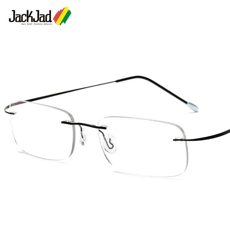 JackJad Ultralight Titanium Rimless Square Style Reading Eyewear Frame Anti Blu-Ray Radiation Protection Computer Eyeglasses 067
JackJad Ultralight Titanium Rimless Square Style Reading Eyewear Frame Anti Blu-Ray Radiation Protection Computer Eyeglasses 067