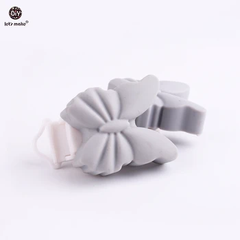 Let's make Gray Color Silicone Butterfly Clips Plastic Nursing Pacifier Clip DIY Teething Dummy Clip Chain Baby Teether Pacifier
Let's make Gray Color Silicone Butterfly Clips Plastic Nursing Pacifier Clip DIY Teething Dummy Clip Chain Baby Teether Pacifier
