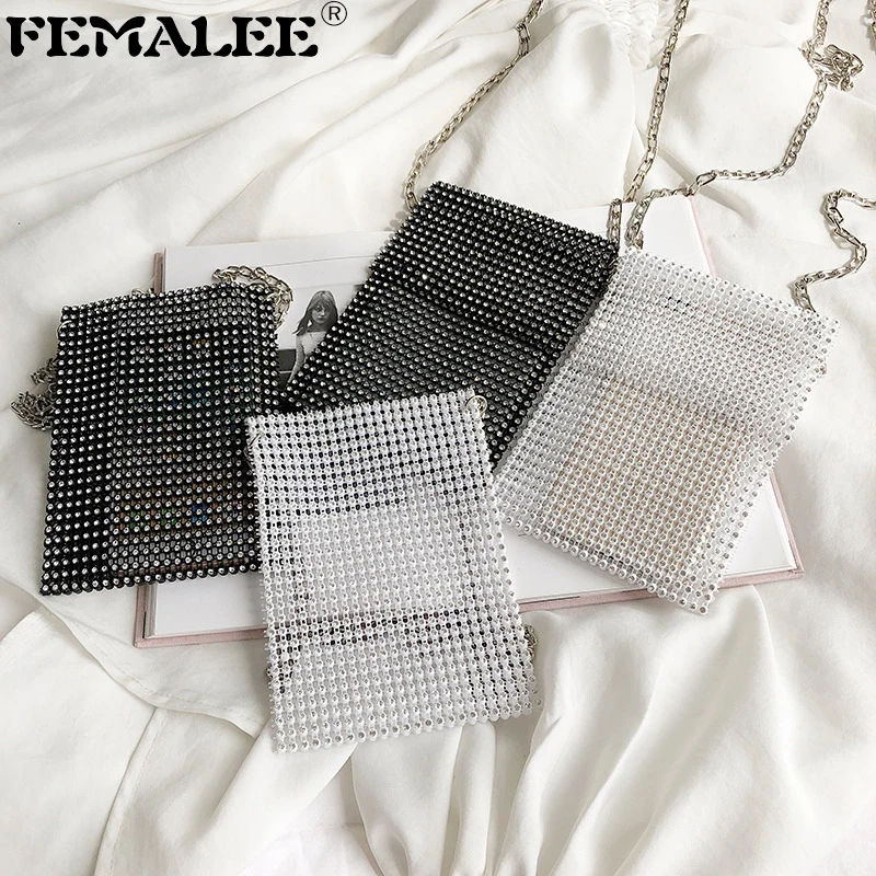 FEMALEE Women Diamonds Mini Phone bag 2019 Summer Fashion New Designer Small Handbag Girl's Party Chain Shoulder Messenger Bags
FEMALEE Women Diamonds Mini Phone bag 2019 Summer Fashion New Designer Small Handbag Girl's Party Chain Shoulder Messenger Bags