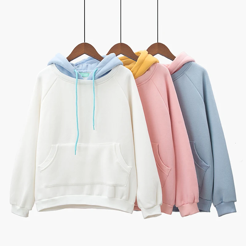 Fleece Hoodie Women Kawaii Sweet Cute Contrast Candy Color Hoodies Raglan Long Sleeve Front Pocket Drawsting Hooded Sweatshirt
Fleece Hoodie Women Kawaii Sweet Cute Contrast Candy Color Hoodies Raglan Long Sleeve Front Pocket Drawsting Hooded Sweatshirt
