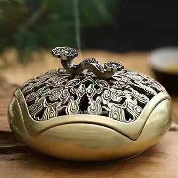 Antiqued Metal Alloy Dragon Phoenix Coils incense Zinc Alloy Censer Thurible burner Buddhism supplies Incense burner incensory
Antiqued Metal Alloy Dragon Phoenix Coils incense Zinc Alloy Censer Thurible burner Buddhism supplies Incense burner incensory