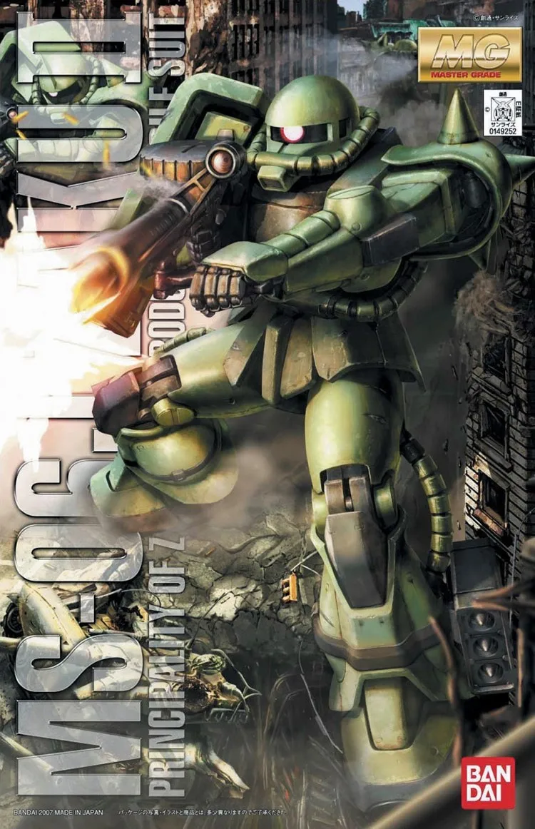 Bandai Gundam MG 1/100 MS-06J Zaku II Ver.2.0 Mobile Suit Assemble Model Kits Action Figures Plastic Model Toys
Bandai Gundam MG 1/100 MS-06J Zaku II Ver.2.0 Mobile Suit Assemble Model Kits Action Figures Plastic Model Toys