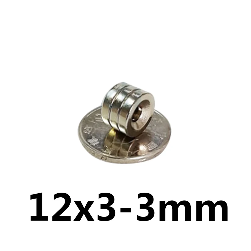 10pcs/lot 12 x 3 mm Hole 3mm N35 Super Strong Small Round Neodymium Magnets Ring Rare Earth Powerful Magnet
10pcs/lot 12 x 3 mm Hole 3mm N35 Super Strong Small Round Neodymium Magnets Ring Rare Earth Powerful Magnet