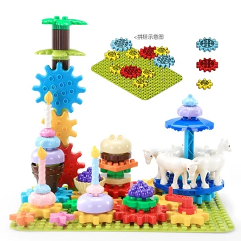 69PCS Big Size Rotary Gear Animal Playground Set Building Block Assembly Compatible Duplos Educational toy for children Kid Gift
69PCS Big Size Rotary Gear Animal Playground Set Building Block Assembly Compatible Duplos Educational toy for children Kid Gift