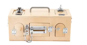 Montessori materials wooden lock and unlocking box teaching aids Children Learning educational toy dollmai1605
Montessori materials wooden lock and unlocking box teaching aids Children Learning educational toy dollmai1605