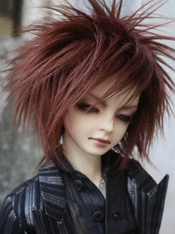Волосы для кукол BJD красные коричневые короткие 1/3 1/4 DD SD MDD MSD кукольные меховые