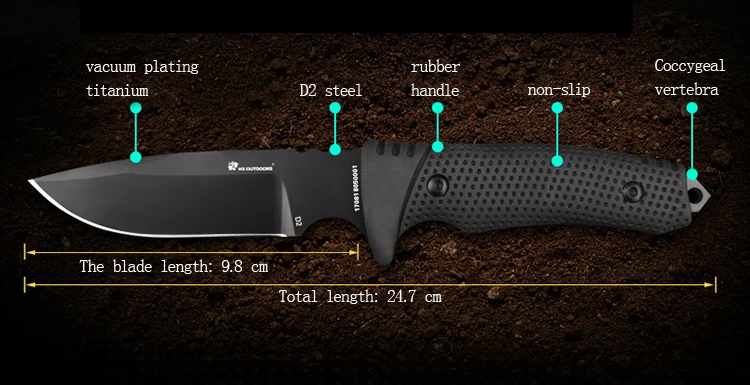 Outdoors Survival Hunting knife D2 Steel Fixed Blade Straight Camping knives Multi Tactical Rubber Handle Hand Tools
Outdoors Survival Hunting knife D2 Steel Fixed Blade Straight Camping knives Multi Tactical Rubber Handle Hand Tools