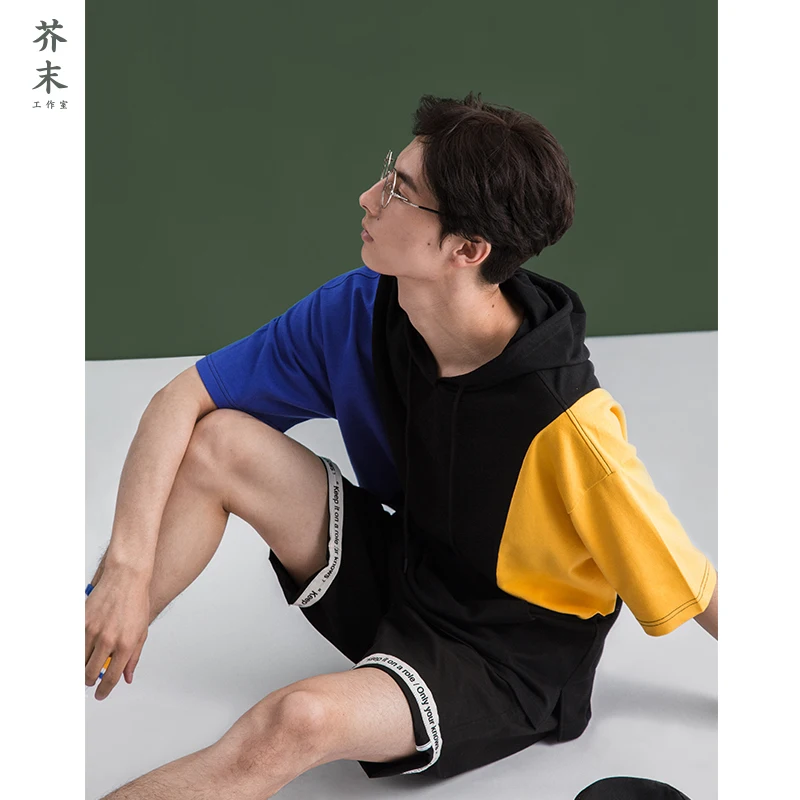 SODA WATER Colour patchwork short sleeve men hooded hoodies oversized streetwear t-shirt for men cool rock boys hoody 8156S
SODA WATER Colour patchwork short sleeve men hooded hoodies oversized streetwear t-shirt for men cool rock boys hoody 8156S