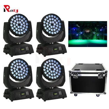 4pcs With Flightcase 36X10w RGBW 4in1 Moving Head Light Wash Zoom Stage Light LED DMX Control DJ Disco Light For Nightclub Bar
4pcs With Flightcase 36X10w RGBW 4in1 Moving Head Light Wash Zoom Stage Light LED DMX Control DJ Disco Light For Nightclub Bar
