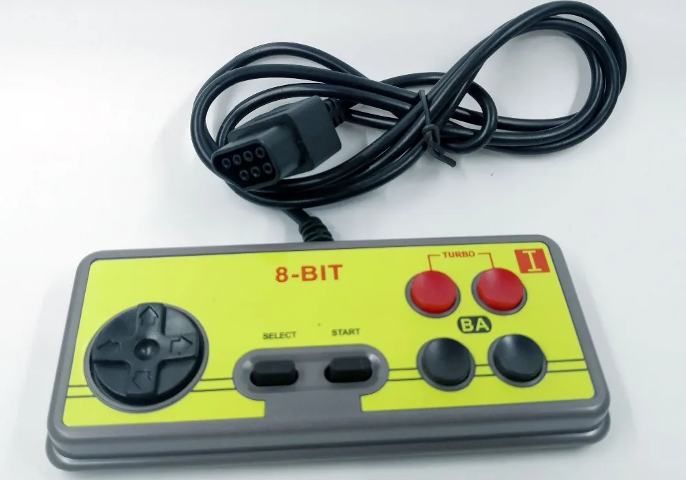 Japanese 8-bit console style for NES 7Pin Plug Cable Controller, GamePad with Turbo A B Button
Japanese 8-bit console style for NES 7Pin Plug Cable Controller, GamePad with Turbo A B Button