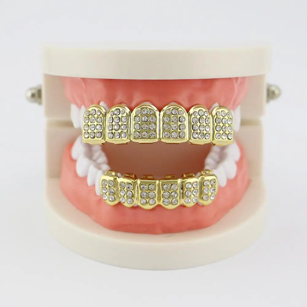 Sangdo Gold Plating Fashionable Teeth Grillz Set with Rhinestone Teeth Socket Shiny False Teeth for Rapper Hip-hop
Sangdo Gold Plating Fashionable Teeth Grillz Set with Rhinestone Teeth Socket Shiny False Teeth for Rapper Hip-hop