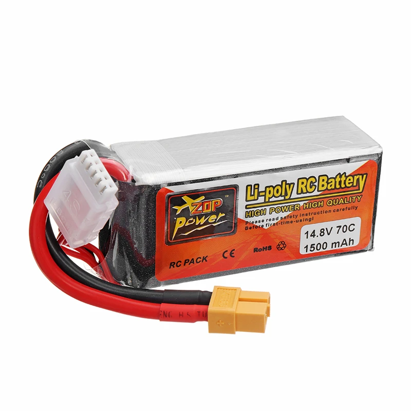 ZOP Power 14.8V 1500mah 70C 4S Lipo Battery XT60 Plug For RC Drone Car Multirotor Spare Parts
ZOP Power 14.8V 1500mah 70C 4S Lipo Battery XT60 Plug For RC Drone Car Multirotor Spare Parts