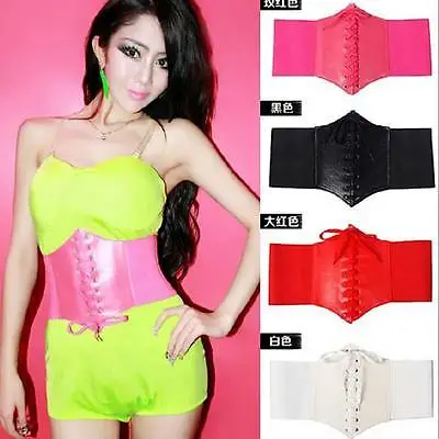 Fashion Women Artificial Leather Wide Waist Waistband Belt Corset Elastic Waspie Extra Wide TIGHT 5 COLOR NEW Cummerbunds
Fashion Women Artificial Leather Wide Waist Waistband Belt Corset Elastic Waspie Extra Wide TIGHT 5 COLOR NEW Cummerbunds