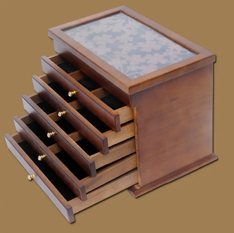 Шкатулка для ювелирных изделий из натурального дерева 31x20x25 см|organizer storage box|storage