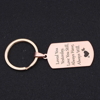 Love Keychain For Couple Lover Gift Hand Stamped Loved You Yesterday Love You Still Always Have Always Will Key Ring
Love Keychain For Couple Lover Gift Hand Stamped Loved You Yesterday Love You Still Always Have Always Will Key Ring