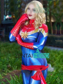 Free Shipping 3D Printing Ms.Captain Marvel Carol Danvers Cosplay Costume Women Superhero Costume Zentai Catsuit For Halloween
Free Shipping 3D Printing Ms.Captain Marvel Carol Danvers Cosplay Costume Women Superhero Costume Zentai Catsuit For Halloween