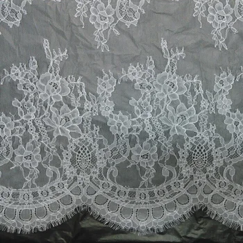 150cm Wide Gorgeous Guipure White French Chantilly Double Eyelash Edge Wedding Dress Lace Fabric 3Yards/PC
150cm Wide Gorgeous Guipure White French Chantilly Double Eyelash Edge Wedding Dress Lace Fabric 3Yards/PC