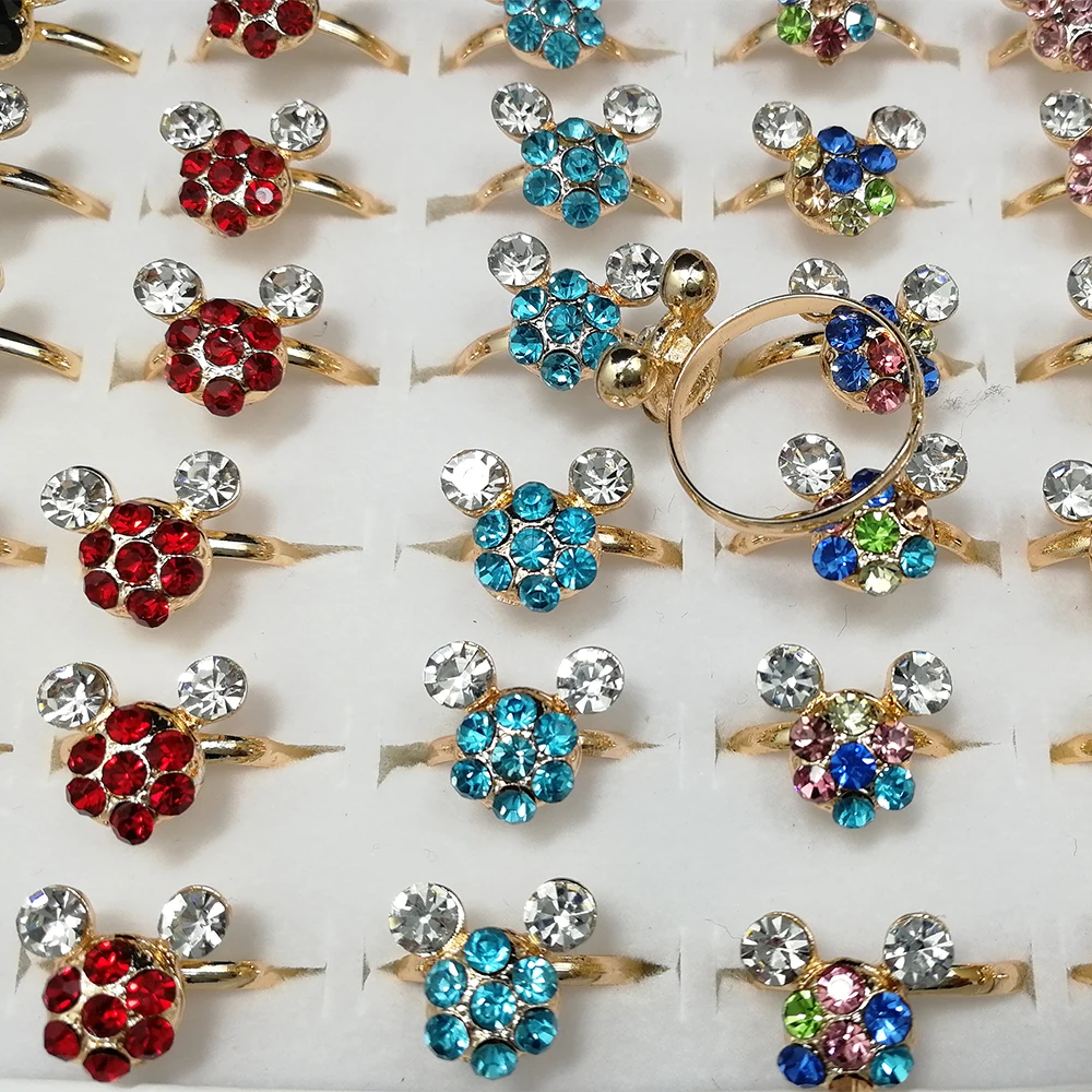 10pcs Wholesale Lots Bulk Mixed Full Rhinestone Gold Color Mouse Cartoon Animal Adjustable Finger Rings for Women Girls Jewelry
10pcs Wholesale Lots Bulk Mixed Full Rhinestone Gold Color Mouse Cartoon Animal Adjustable Finger Rings for Women Girls Jewelry