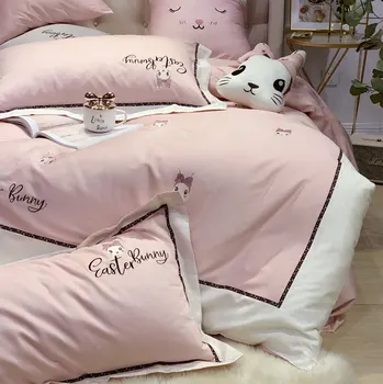 Lovely cartoon rabbit bedding set teen child kid,full queen king cotton double home textile bed sheet pillow case duvet cover
Lovely cartoon rabbit bedding set teen child kid,full queen king cotton double home textile bed sheet pillow case duvet cover