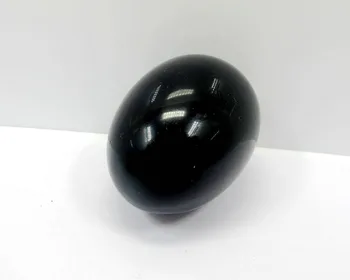 

Yoni Egg,Natural Black Obsidian Gem Stone Eggs Polished Chlorophane Massage Chakra Healing Reiki Egg App 36*48mm