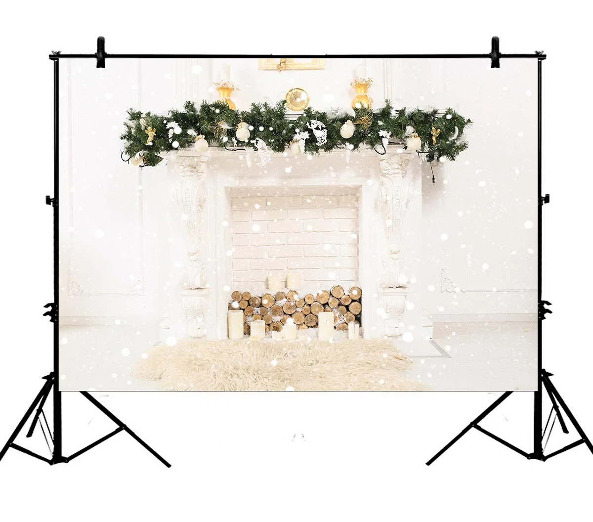 5x7ft Christmas Fireplace Pine Branch Fire Wood White Wall Polyester Photo Background Portrait Backdrop
5x7ft Christmas Fireplace Pine Branch Fire Wood White Wall Polyester Photo Background Portrait Backdrop